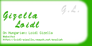 gizella loidl business card